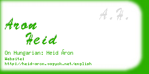 aron heid business card